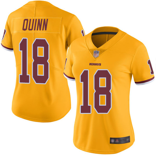 Washington Redskins Limited Gold Women Trey Quinn Jersey NFL Football 18 Rush Vapor Untouchable